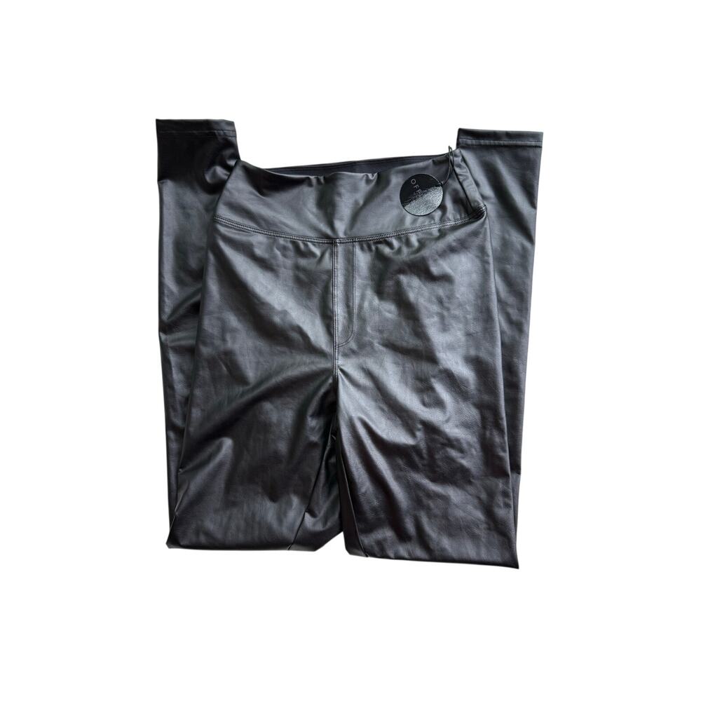 NWT OFFLINE by Aerie Real Luxe Faux Leather High Rise Leggings Black M